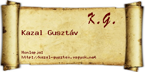 Kazal Gusztáv névjegykártya