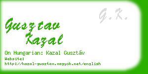 gusztav kazal business card